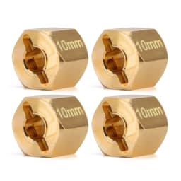 INJORA 4PCS Metal Brass Heavier Wheel Hex Hub for 1/10 RC Crawler Axial SCX10 90046 RR10 RGT 86100 MST UTB18