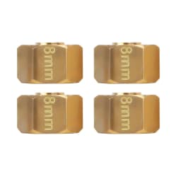 INJORA 4PCS Metal Brass Heavier Wheel Hex Hub for 1/10 RC Crawler Axial SCX10 90046 RR10 RGT 86100 MST UTB18