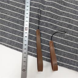New Leather Lanyard Short Phone Strap Anti-lost Key Chain Smooth Surface Finger Rope For U Disk Bluetooth Small Speaker Sling