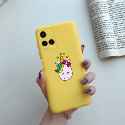 Cute Painted Phone Case For Vivo Y21 2021 Y21S Y 21 V2110 V2111 Matte TPU Case Back Cover For Vivo Y33S Y 33S V2109 Shell Funda