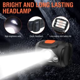 BORUiT H09 LED Mini Headlamp White Red ABS Headlight IPX4 Waterproof Head Torch Use AAA Battery Fshing Hunting Lantern