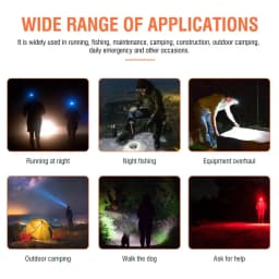 BORUiT H09 LED Mini Headlamp White Red ABS Headlight IPX4 Waterproof Head Torch Use AAA Battery Fshing Hunting Lantern