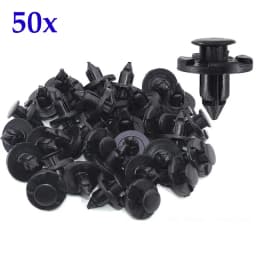 50pcs 01553-09321 8mm Plastic Rivets Clips for Nissan NV Altima Maxima Murano Versa Sentra Infiniti Car Fender Bumper Retainer