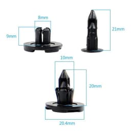 50pcs 01553-09321 8mm Plastic Rivets Clips for Nissan NV Altima Maxima Murano Versa Sentra Infiniti Car Fender Bumper Retainer