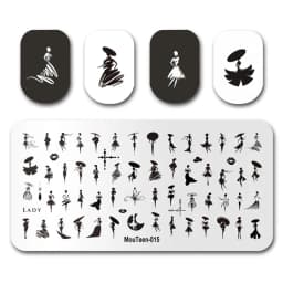 Nail Stamp MouTeen086 The Ghost Spirit Christmas Freak Nail Plates Stamp Manicure Set For Nail Art Stamping