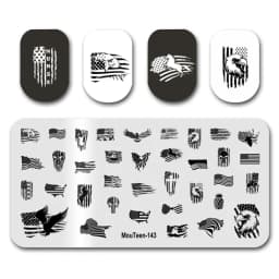 Nail Stamp MouTeen086 The Ghost Spirit Christmas Freak Nail Plates Stamp Manicure Set For Nail Art Stamping