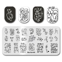 Nail Stamp MouTeen086 The Ghost Spirit Christmas Freak Nail Plates Stamp Manicure Set For Nail Art Stamping