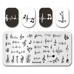 Nail Stamp MouTeen086 The Ghost Spirit Christmas Freak Nail Plates Stamp Manicure Set For Nail Art Stamping