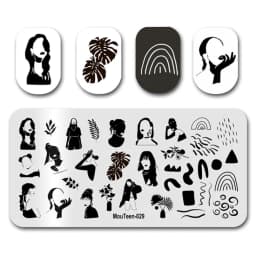 Nail Stamp MouTeen086 The Ghost Spirit Christmas Freak Nail Plates Stamp Manicure Set For Nail Art Stamping