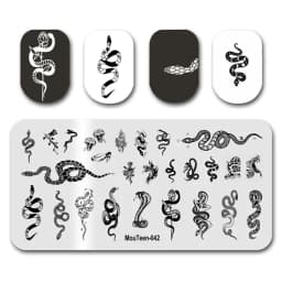 Nail Stamp MouTeen086 The Ghost Spirit Christmas Freak Nail Plates Stamp Manicure Set For Nail Art Stamping