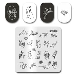 Nail Stamp MouTeen086 The Ghost Spirit Christmas Freak Nail Plates Stamp Manicure Set For Nail Art Stamping