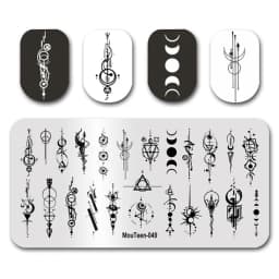 Nail Stamp MouTeen086 The Ghost Spirit Christmas Freak Nail Plates Stamp Manicure Set For Nail Art Stamping