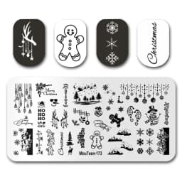 Nail Stamp MouTeen086 The Ghost Spirit Christmas Freak Nail Plates Stamp Manicure Set For Nail Art Stamping