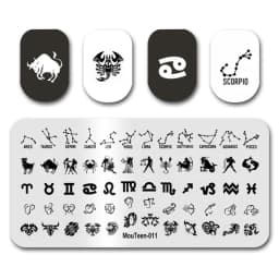 Nail Stamp MouTeen086 The Ghost Spirit Christmas Freak Nail Plates Stamp Manicure Set For Nail Art Stamping