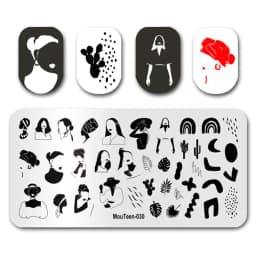 Nail Stamp MouTeen086 The Ghost Spirit Christmas Freak Nail Plates Stamp Manicure Set For Nail Art Stamping