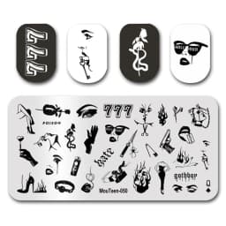 Nail Stamp MouTeen086 The Ghost Spirit Christmas Freak Nail Plates Stamp Manicure Set For Nail Art Stamping