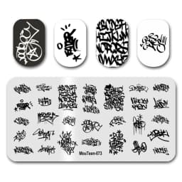 Nail Stamp MouTeen086 The Ghost Spirit Christmas Freak Nail Plates Stamp Manicure Set For Nail Art Stamping