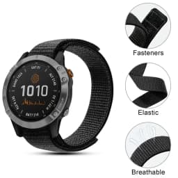 20 22mm 26MM Nylon Watchband Strap For Garmin Fenix 7x 7 7S Fenix 6X 6S 6 Pro 5X 5 5S Forerunner 935 945 Quick Release WristBand