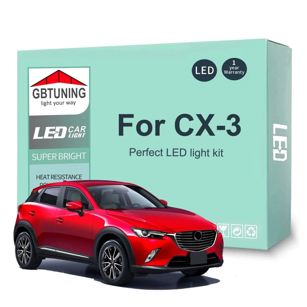 10Pcs LED Interior Light Bulb Kit For Mazda CX-3 CX3 2015 2016 2017 2018 2019 2020 2021 Car LED Map Dome Vehicle Lamp Canbus