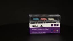 WellCK 6pcs/Set Dental Rubber Polisher Composite Resin Polishing Diamond System RA Disc Kit 14mm Wheel Spiral Flex Brush Burs