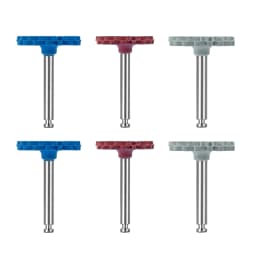 WellCK 6pcs/Set Dental Rubber Polisher Composite Resin Polishing Diamond System RA Disc Kit 14mm Wheel Spiral Flex Brush Burs