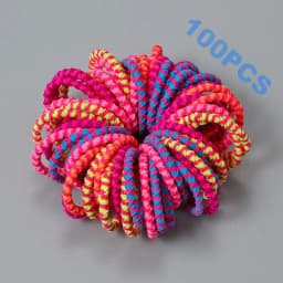 100pcs New Cute Girl Hair Bands Candy Color Elastic Rubber Band Hair Band Child Baby Headband Scrunchie Hair Tie Accessories