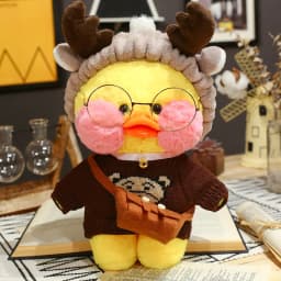 30cm Cute LaLafanfan Cafe Duck Plush Toy Kawaii LaLafanfan Duck Doll Soft Stuffed Animal Plush Pillow Birthday Gifts for Kids