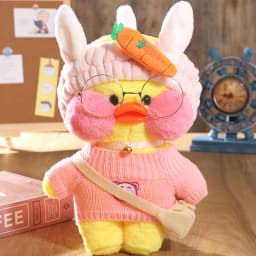 30cm Cute LaLafanfan Cafe Duck Plush Toy Kawaii LaLafanfan Duck Doll Soft Stuffed Animal Plush Pillow Birthday Gifts for Kids