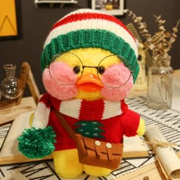 30cm Cute LaLafanfan Cafe Duck Plush Toy Kawaii LaLafanfan Duck Doll Soft Stuffed Animal Plush Pillow Birthday Gifts for Kids