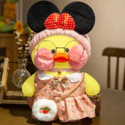30cm Cute LaLafanfan Cafe Duck Plush Toy Kawaii LaLafanfan Duck Doll Soft Stuffed Animal Plush Pillow Birthday Gifts for Kids