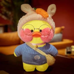 30cm Cute LaLafanfan Cafe Duck Plush Toy Kawaii LaLafanfan Duck Doll Soft Stuffed Animal Plush Pillow Birthday Gifts for Kids