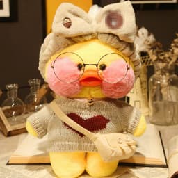 30cm Cute LaLafanfan Cafe Duck Plush Toy Kawaii LaLafanfan Duck Doll Soft Stuffed Animal Plush Pillow Birthday Gifts for Kids