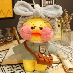 30cm Cute LaLafanfan Cafe Duck Plush Toy Kawaii LaLafanfan Duck Doll Soft Stuffed Animal Plush Pillow Birthday Gifts for Kids