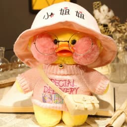 30cm Cute LaLafanfan Cafe Duck Plush Toy Kawaii LaLafanfan Duck Doll Soft Stuffed Animal Plush Pillow Birthday Gifts for Kids
