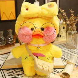 30cm Cute LaLafanfan Cafe Duck Plush Toy Kawaii LaLafanfan Duck Doll Soft Stuffed Animal Plush Pillow Birthday Gifts for Kids