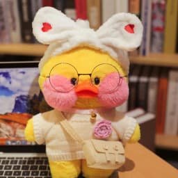 30cm Cute LaLafanfan Cafe Duck Plush Toy Kawaii LaLafanfan Duck Doll Soft Stuffed Animal Plush Pillow Birthday Gifts for Kids