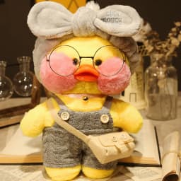 30cm Cute LaLafanfan Cafe Duck Plush Toy Kawaii LaLafanfan Duck Doll Soft Stuffed Animal Plush Pillow Birthday Gifts for Kids