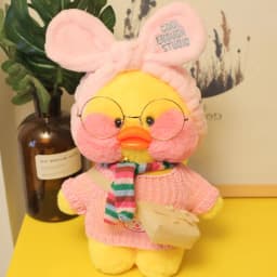 30cm Cute LaLafanfan Cafe Duck Plush Toy Kawaii LaLafanfan Duck Doll Soft Stuffed Animal Plush Pillow Birthday Gifts for Kids