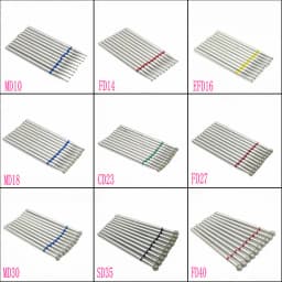 10pcs/set Diamond Grinding Bur Drill Bits Set Dental Grinding Dental Polishing Burs Nail Drill Bits 2.35mm Shank