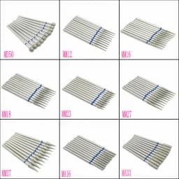 10pcs/set Diamond Grinding Bur Drill Bits Set Dental Grinding Dental Polishing Burs Nail Drill Bits 2.35mm Shank