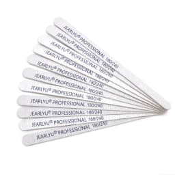 100 Pcs Double Sided Wooden Nail File 100 180 240 Grit Professional Material Thick Sanding Wood Files Pedicure Manicure Tools