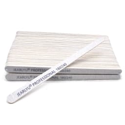 100 Pcs Double Sided Wooden Nail File 100 180 240 Grit Professional Material Thick Sanding Wood Files Pedicure Manicure Tools