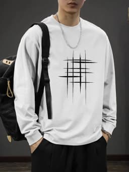 T-Shirt for Men Summer Cross of Thorns Suitcase Men's T-Shirts Long-Sleeved Dark Hip-Hop Men's Oversize T-Shirt Y2K T Shirt Tops