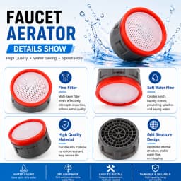 20 Pcs Faucet Aerator,  Flow Restrictor Replacement Parts Insert Sink Aerator Basin Tap Filter-Tap Aerato Kitchen Accessories