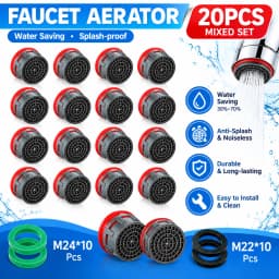 20 Pcs Faucet Aerator,  Flow Restrictor Replacement Parts Insert Sink Aerator Basin Tap Filter-Tap Aerato Kitchen Accessories