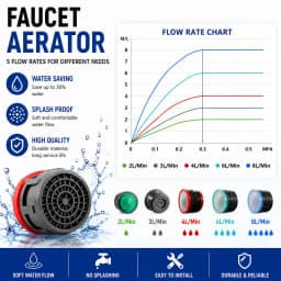 20 Pcs Faucet Aerator,  Flow Restrictor Replacement Parts Insert Sink Aerator Basin Tap Filter-Tap Aerato Kitchen Accessories
