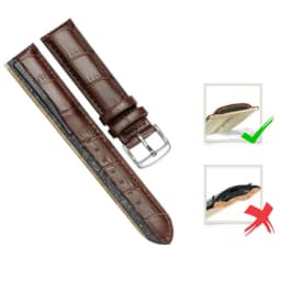 Universal Bamboo Pattern Leather Watch Band Unisex Watch Accessories 12mm 14mm 16mm 18mm 20mm 22mm 24mm