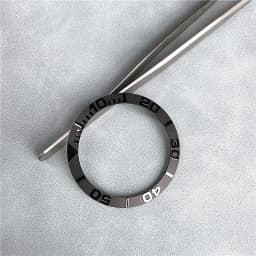 Black Matt Yacht-Master Ceramic Bezel Insert for MDV106-1A MDV106B-2A MDV106G Merlin Scale Ring Insert Replacement MOD