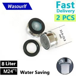 Wasourlf 2PCS Water Saving Faucet Aerator M24 Male Thread 2L 3L 4L Kitchen Tap Replacement Accessories Fitting Bubbler Bathroom