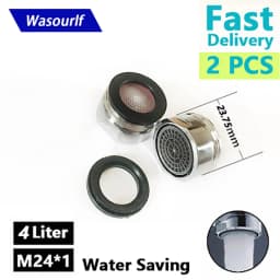 Wasourlf 2PCS Water Saving Faucet Aerator M24 Male Thread 2L 3L 4L Kitchen Tap Replacement Accessories Fitting Bubbler Bathroom